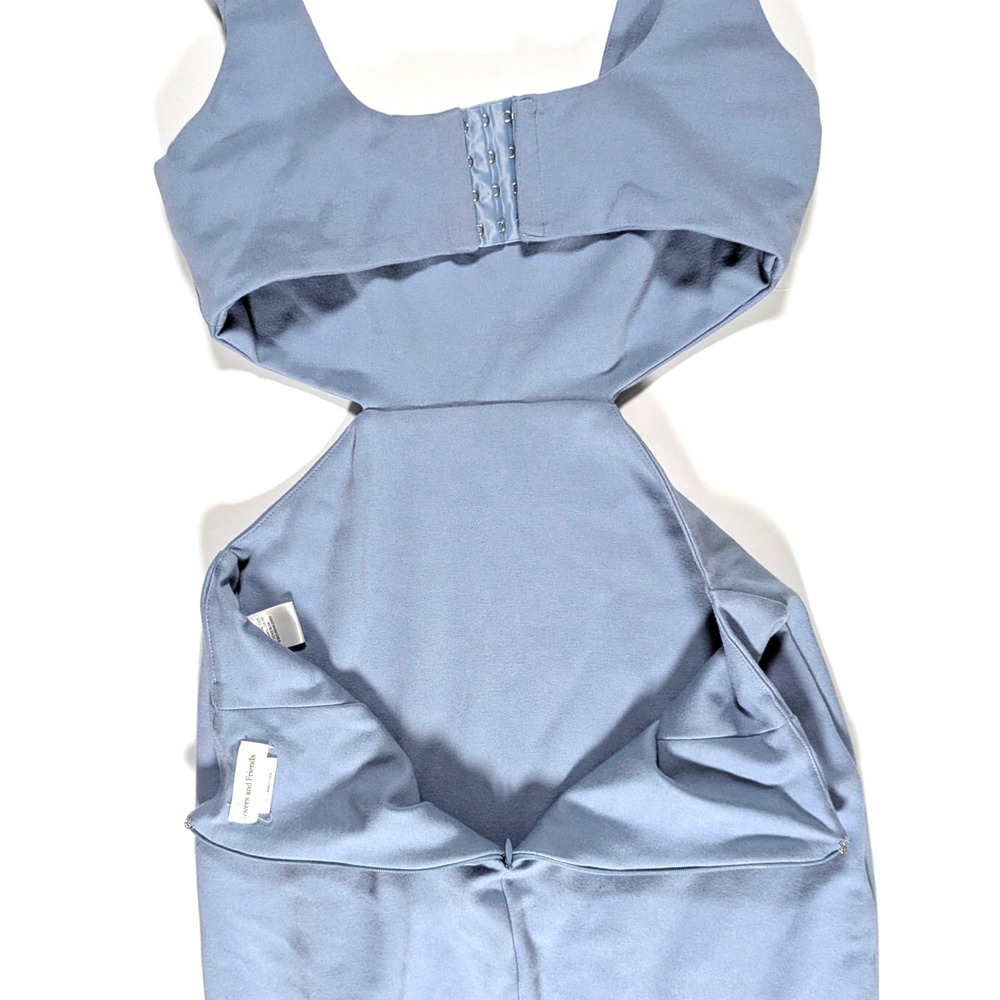 Lovers and Friends Titus Midi Dress Cutout Slit Bodycon Periwinkle Blue Sz S - Picture 9 of 15